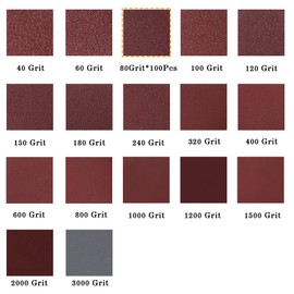 SPEEDWOX 100pcs Sanding Discs 3 inch Sandpaper 80 Grit Hook and Loop Sanding Discs for Drill Grinder Rotary Tools No Hole