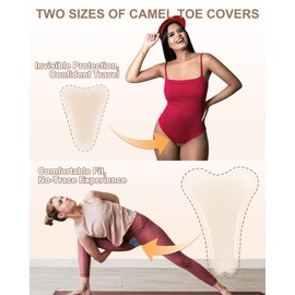 CICKEE 4 Pack Camel-Not Camel Toe Concealer Silicon Insert Large Seamless Camel Toe Hider No Camel Toe Underwear Guard Anti Cameltoe Pad for Women - Nude