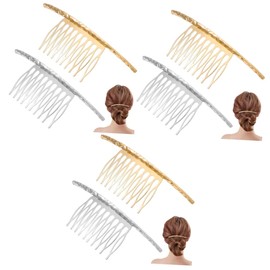 FOMIYES 6pcs Fashionable Silver Hair Accessories Butterfly Hair Comb Clips for Girls Bun Styling Flat Clip