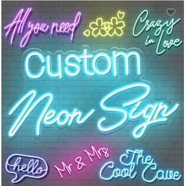 NeonVibez Custom Neon Sign LED Neon Light for Bar Wall Home Decor As Your Own Neon Sign