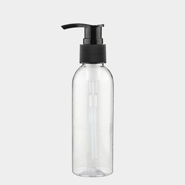 Black Cap Dispenser Transparent 100ml Plastic Empty Bottle Refill Bottle Travel Cosmetic Container / 블랙캡 디스펜서 투명 100ml 플라스틱 공병 소분병 여행 화장품용기
