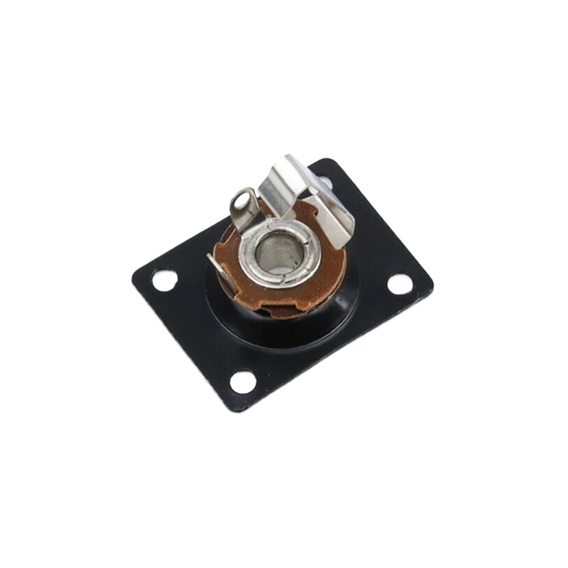 LC LICTOP 1/4 Inch Guitar Output Jack Plate, Black Metal