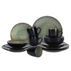 Home VSS, Stoneware Dinner Set Reactive Glaze (16pc Set, Java