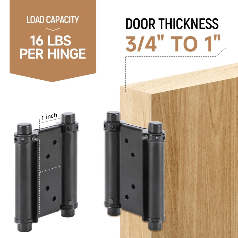 HBL' 4 Pack Swing Door Hinges, 3 Inch Double Action