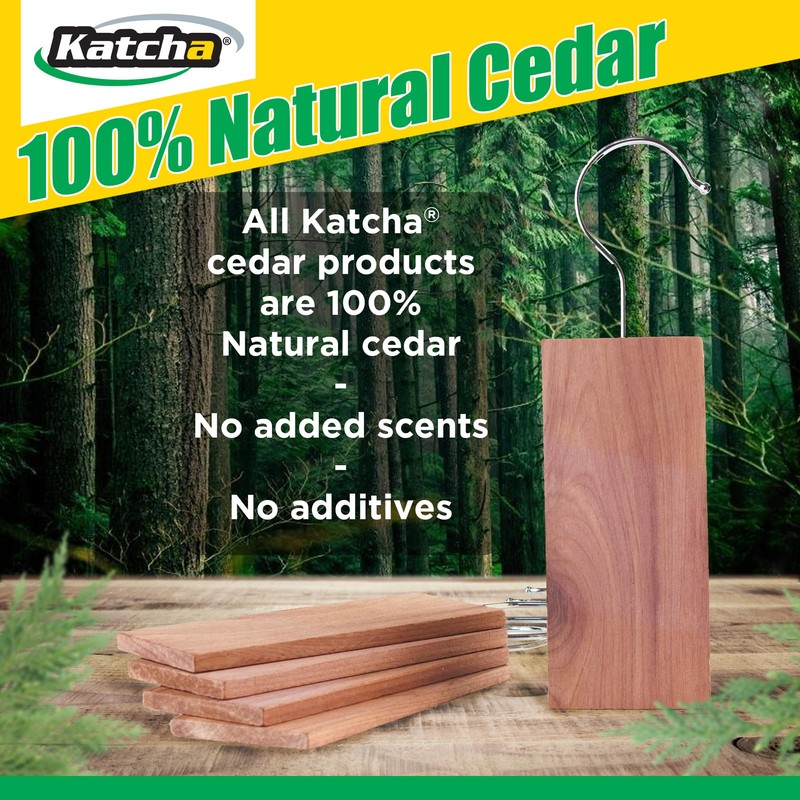 Katcha® Cedar Hangers - 100% Natural Cedar Moth Repel for
