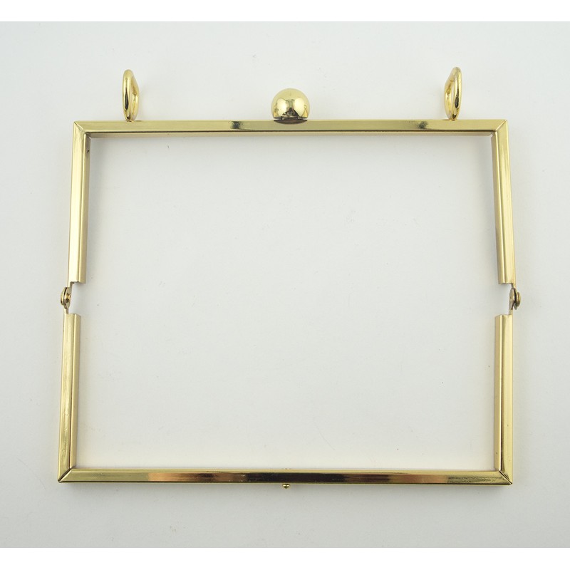 Basic Hand® Elegant Chunky Gold Square Clip Frame Wallet Shoulder