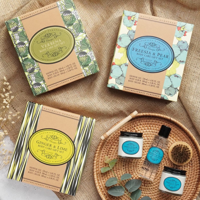Naturally European Ginger and Lime Body Care Gift Set, Nourishes