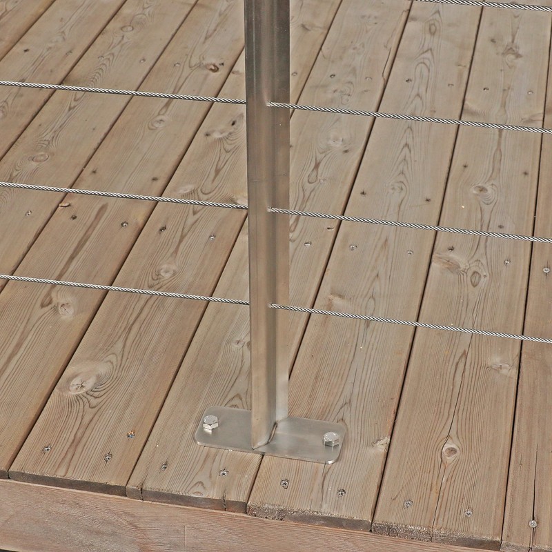 Deck Man 2 Pack Stainless Steel Pre-drilled Intermediate Post/Studdle Pickets