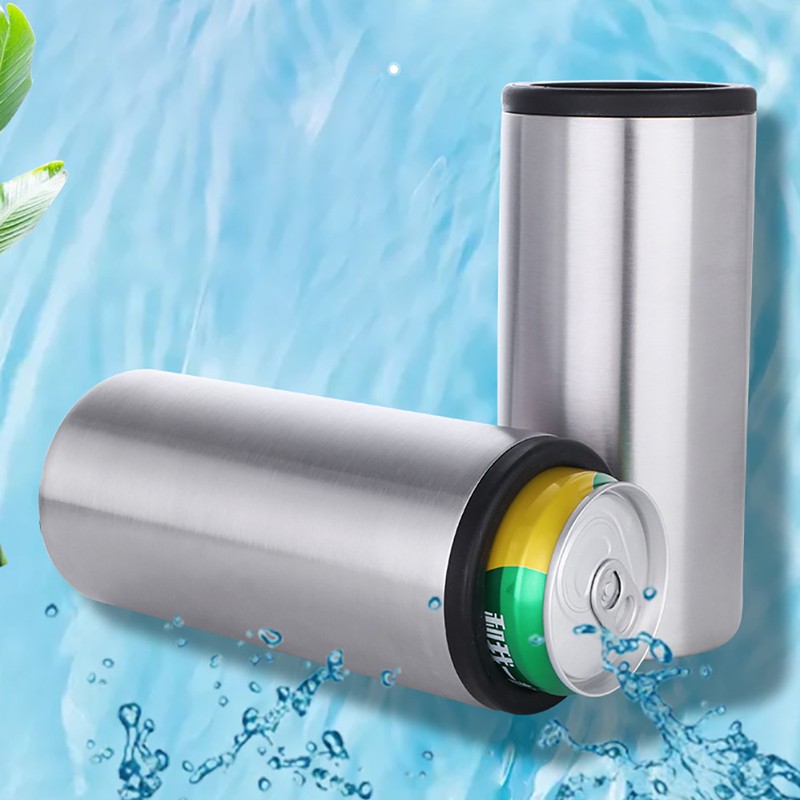 4 in 1 Insulated Can Cooler Double Walled Stainless Steel