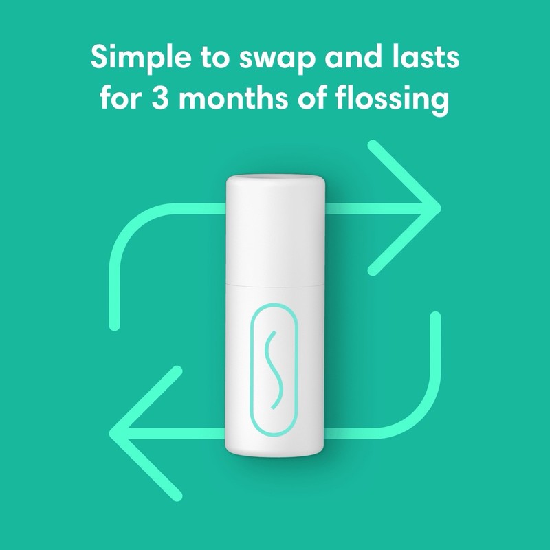 (5 Box) Quip Floss String Refill Spool, 3-Month Floss Supply,