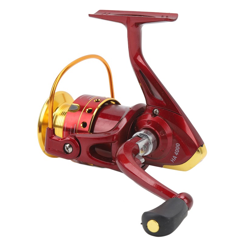 8 Bearing Fishing Spinning Reel Red Color 5.2:1 Gear Ratio
