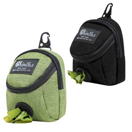 GSrenyu 2 Pack Dog Treat Bag Dog Treat Pouch Pet Training Waist Bag Hand-Free Dog Walking Bag With Waist Belt Clip For Dog Cat Training Travel Walking