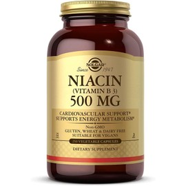 Solgar Niacin Vitamin B3 500 mg, 250 Vegetable Capsules