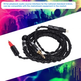 QANYEGN HB600 Balanced Cables, Double Needle 8 Core Balanced OCC Silver Plated Audio Cable, HD600 Balanced Audio Cables for HD600 HD580 (3.5MM Three Dimensional)