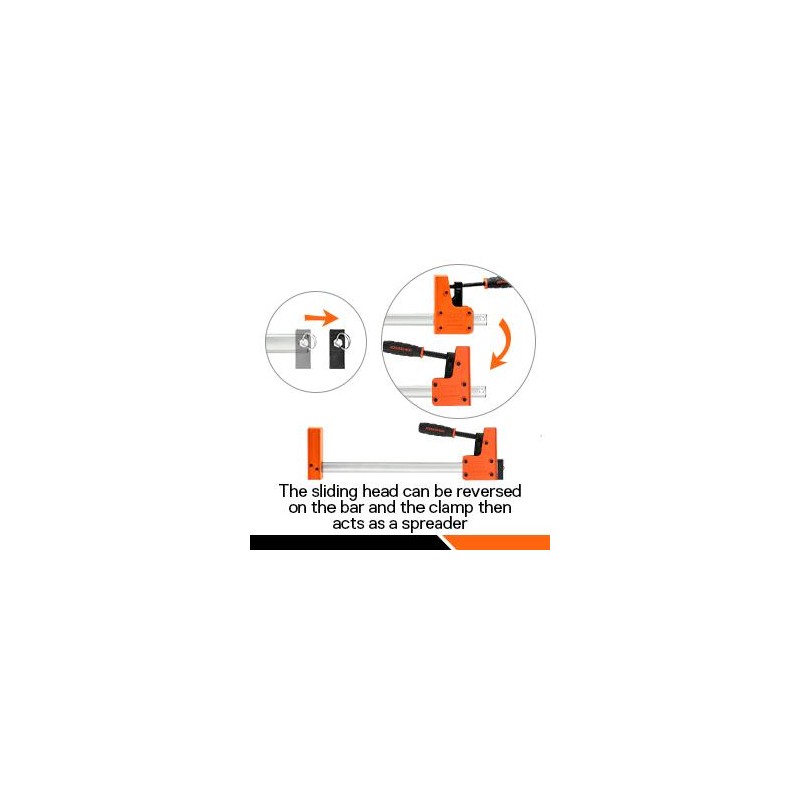 #springtok Jorgensen Bar Clamp Set, 2-pack 90° Parallel Clamp Cabinet
