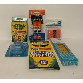 Crayola Back To School Crayons Glue Pencils Colored Pencils Earsers Sharpener NEW