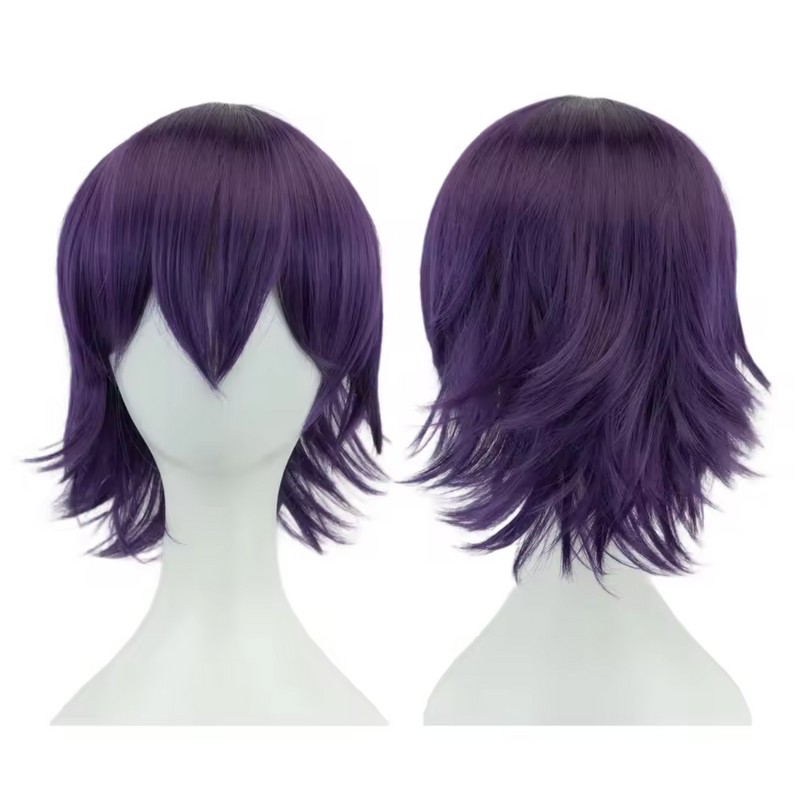 12 Inch Short Bob Wig with Bangs - Synthetic Cosplay