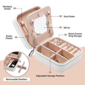 CEASQVAA Sorority Gift Pink and Green Jewelry Box Black Greek Sorority Gifts Paraphernalia for Sister Friend Jewelry Case