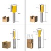 12 Pcs Router Bit Yellow Carbide Cemented Woodworking Milling Cutter