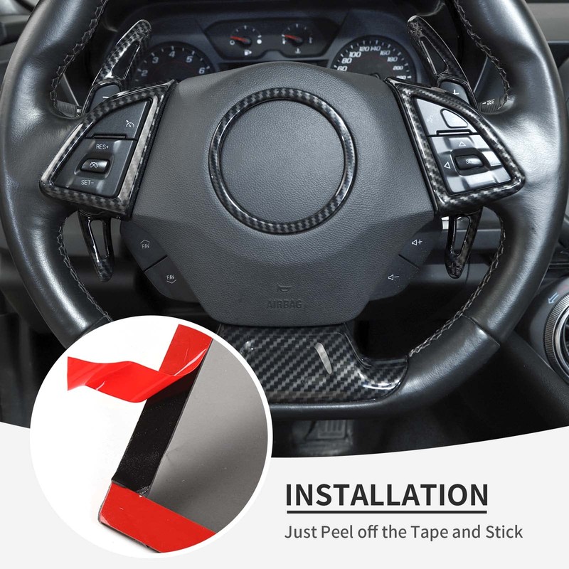 Linskip Steering Wheel Kit Compatible with Chevy Camaro 2016-2024, (8''