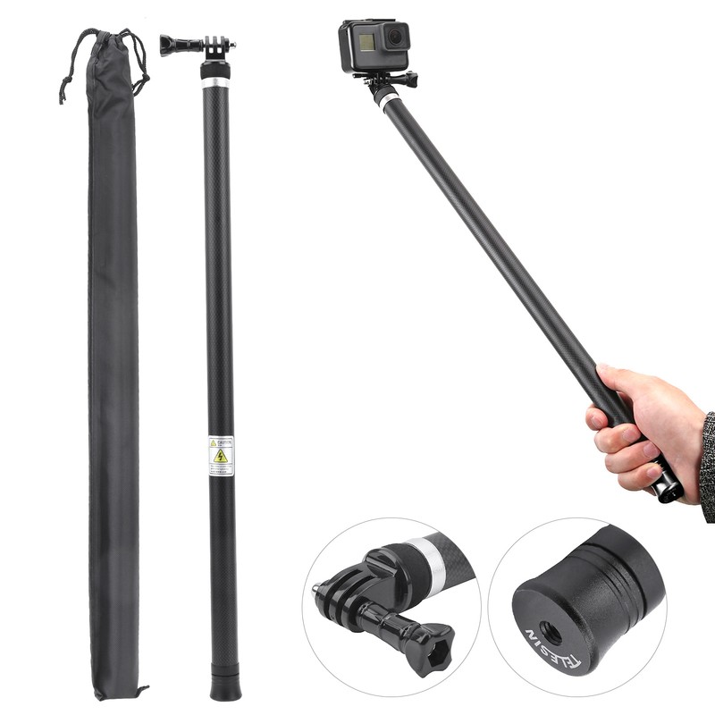 TELESIN 2.7m Carbon Fiber Universal Extendable Selfie Stick Hand‑Held Cameras