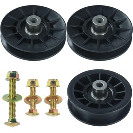 FULAIGE 2 Pack 532194326 Idler Pulley with 532194327 Idler Pulley Replaces 194327, 194326, 5321943-26, 5321943-27 for Husqvarna YTH22v46, YTH20k46, YTH2348, YTH1542xp, LGT2654, YTH24v48 Decks