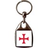 PJ4U Knights Templar Red Cross Luxury Double Sided Metal Keyring