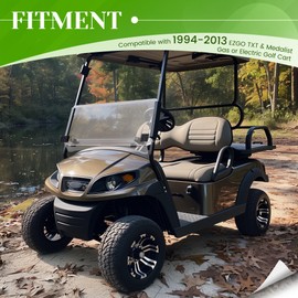 HECASA Windshield Compatible with 1994-2013 EZGO TXT & Medalist Gas or Electric Golf Cart Flip Windscreen