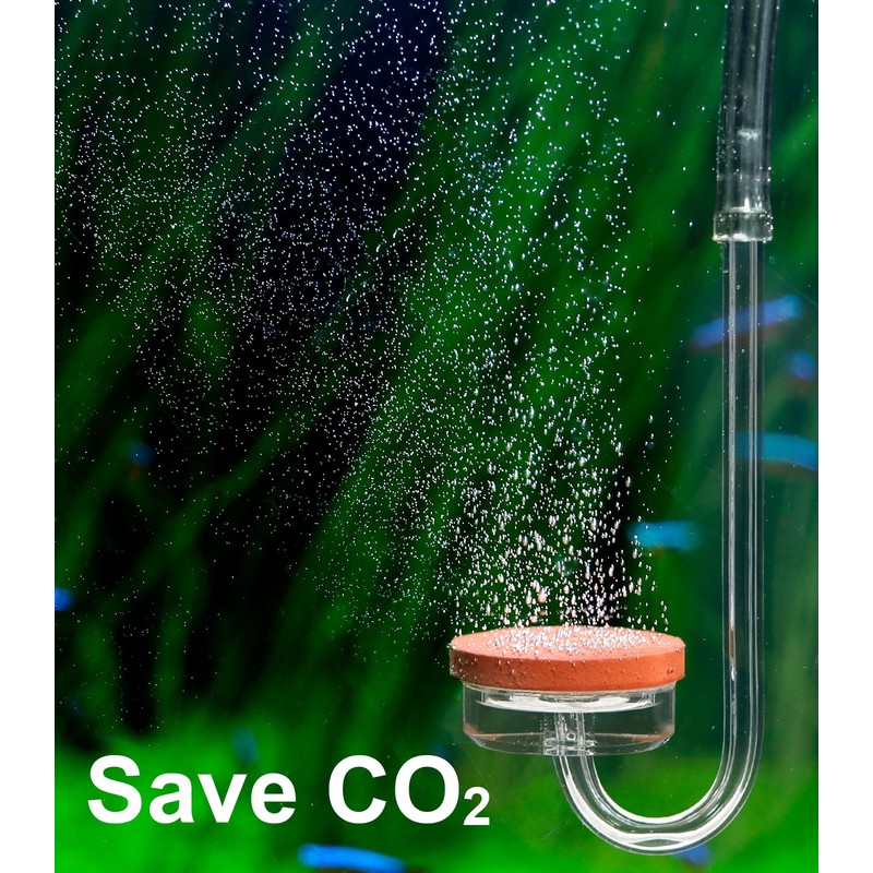 Clscea CO2 Diffuser for Aquarium Plant Mini CO2 Atomizer, U-Shaped-L