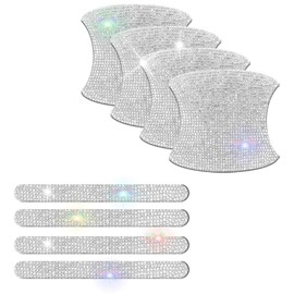 HHZL Bling Car Door Handle Protector, Anti Scratch Crystal Rhinestone Bling Stickers Car Accessories for Women, Glitter Diamond Bowl Auto Door Decals Decor, Universal Automotive Exterior Accessories