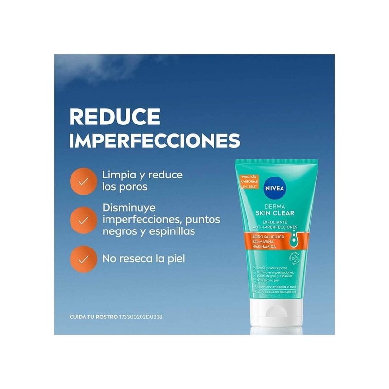 Exfoliante facial Nivea Derma skin clear anti-imperfecciones 150ml