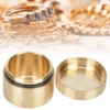 Dilwe Pocket Pill Boxes, Brass Round Shape Waterproof Dustproof Moisture