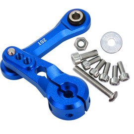 High Performance Aluminum Tie Rod & 25T Servo Horn Upgrade Parts for 1/8 Arrma Typhon, Kraton, Talion, Outcast, Notorious 6S BLX, 1/7 Limitless, Infraction, Mojave 6S BLX Fixed Link Steering (Blue)