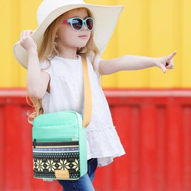 Kemy's Small Canvas Crossbody Bag for Teen Girls, Lightweight Messenger Shoulder Bags Cross Body Purse for Girls and Women