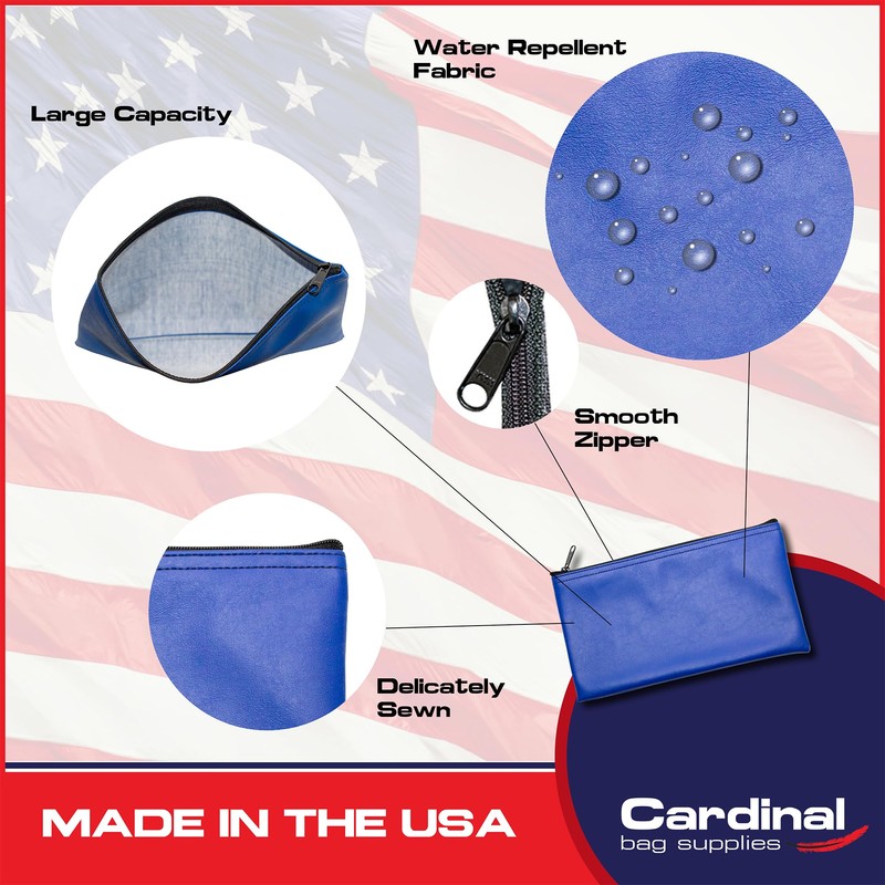 Cardinal Bag Supplies Bolsa de vinilo con cierre, bolsa reutilizable,