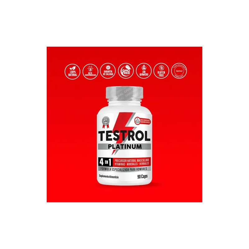 Testrol Platinum Cápsulas Potenciador Masculino Natural