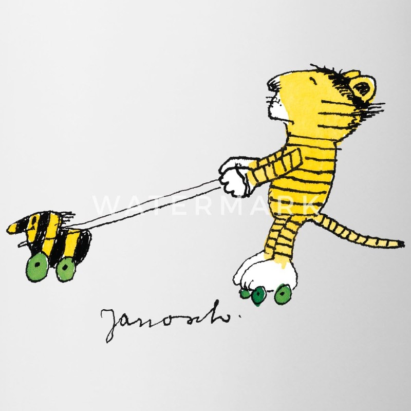 Spreadshirt Janosch Tiger on Roller Skates Cup Two-Tone One Size