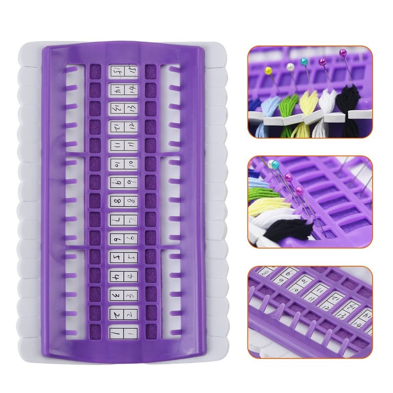 Embroidery Thread Organiser, 30 Positions Sewing Needle Pins Holder Cross
