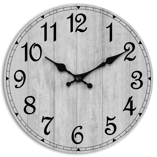 HYLANDA Wall Clock, Rustic Wall Clocks Battery Operated Silent Non