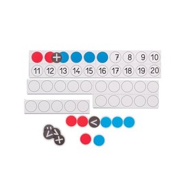 WISSNER 80808 Active Learning Magnetic Teacher Calculation Bar with 22 Reversible Plates and 10 Calculation Characters