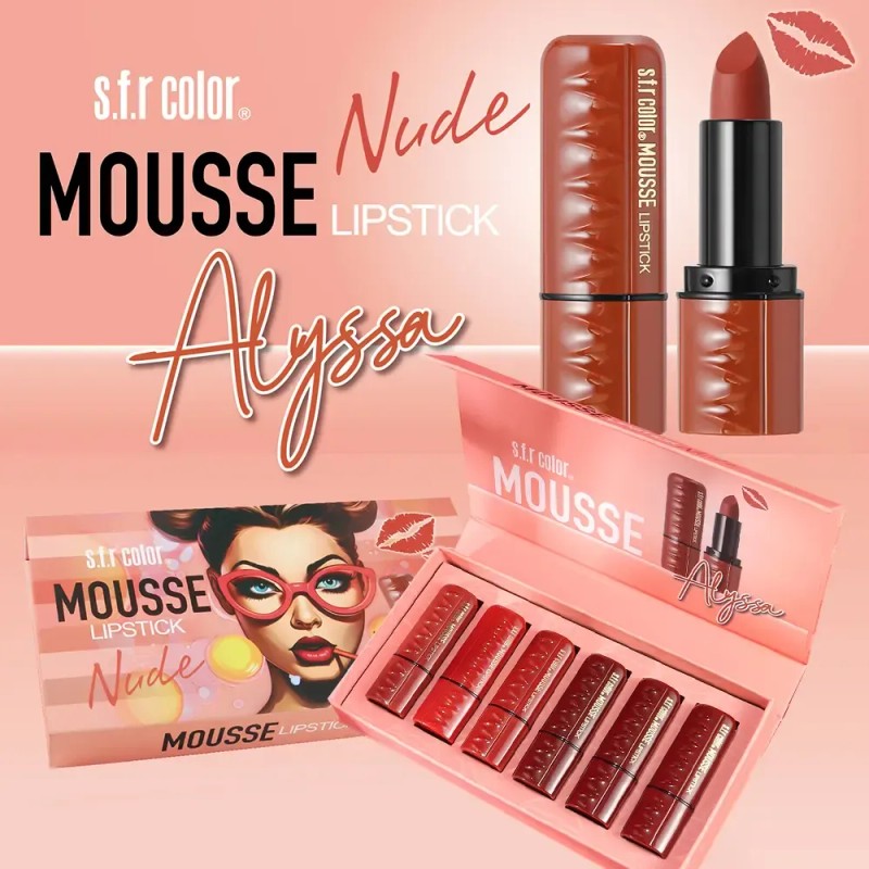 Set De 6 Lápices Labiales, Textura Mate Y Sedosa, De