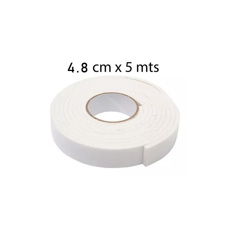 XOF Cinta De Espuma Montaje Doble Cara 5 Metros 4.8cm