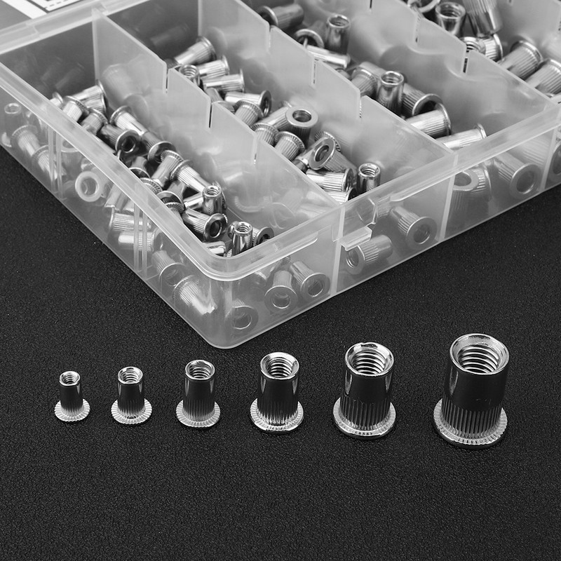 150Pcs M3-M10 Rivet Nut 304 Stainless Steel for Fastening Piece