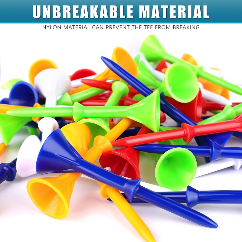 CHAMPKEY 3-1/4" Premium Golf Tees - Excellent Durability and Stability