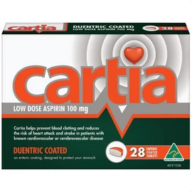 Cartia 100mg 28 Tablets