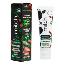Pasta Dental Natural Mitch De Carbón Activado 100ml Blanqueamiento Sin Flúor