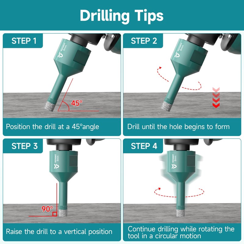 5/16 Inch Small Diamond Hole Saw - 8 mm M14