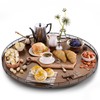 Farmhouse Oak 24" Lazy Susan Turntable Organizer for Cabinet, Round