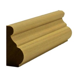 EWBC13 Traditional 1-3/8" Tall x 11/16" Base Cap Moulding. Unfinished, Red Oak, 94"