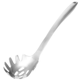 Garneck Stainless Steel Pasta Spoon Multi-purpose Spaghetti Server with Teeth Kitchen Utensil for Noodles and Food for Home and Restaurant Use